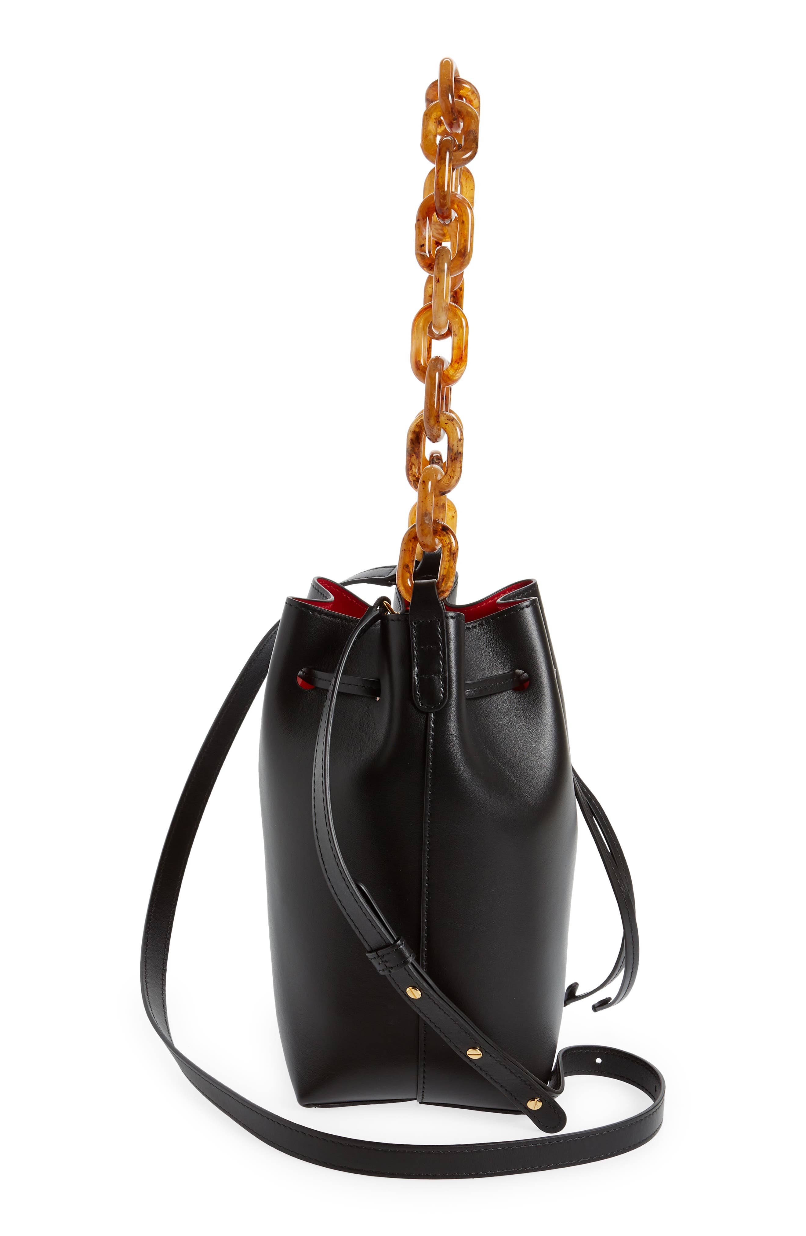 Mansur Gavriel Mini Twist Leather Bucket Bag, Alternate, color, 
