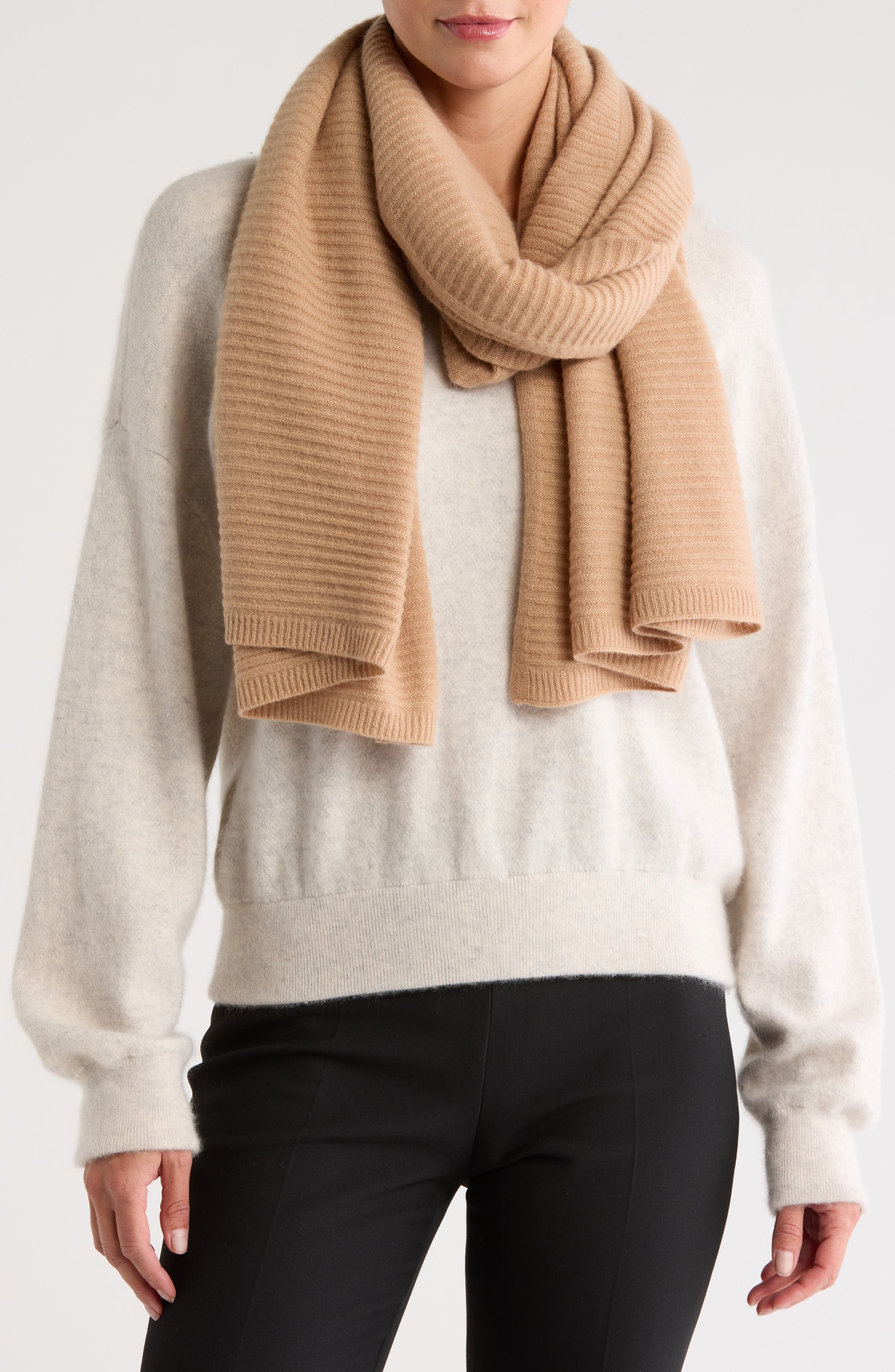 Nordstrom Cashmere Rib Scarf