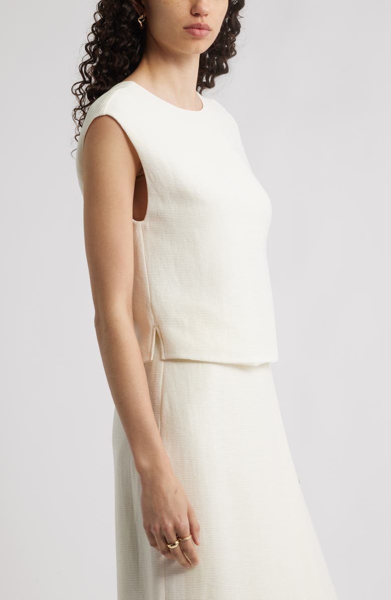 Nordstrom Textured Crop Top, Alternate, color, Ivory Tofu