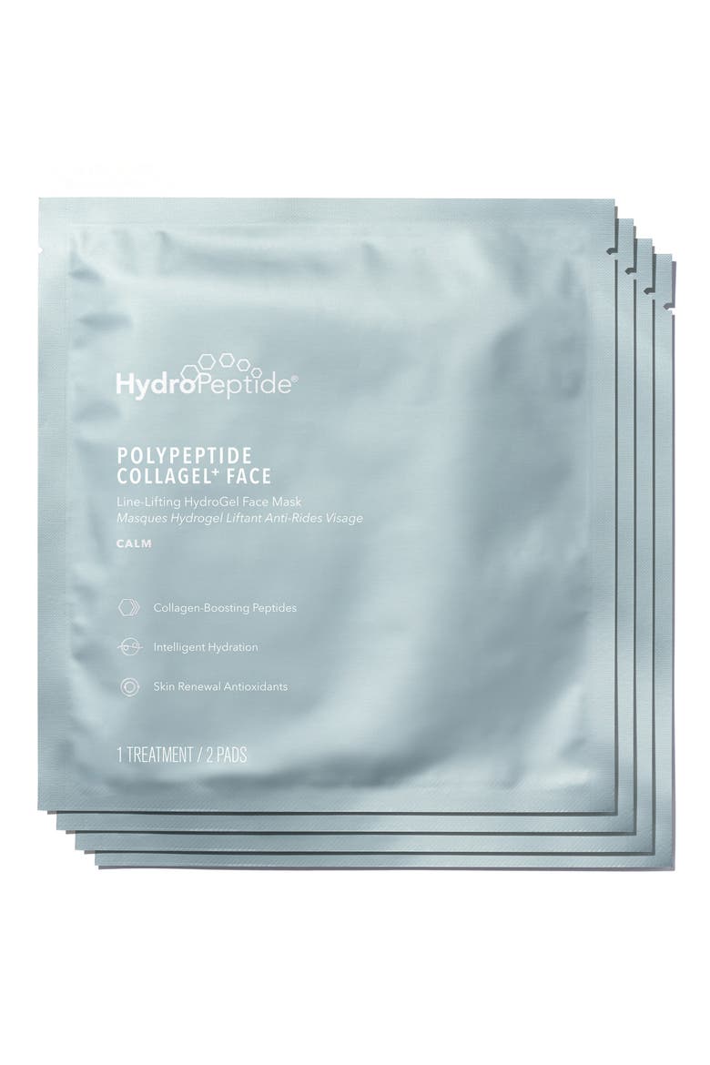 4-Pack Polypeptide Collagel Face Masks, Alternate, color, NO COLOR