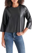 Steve Madden Dee Faux Leather Top