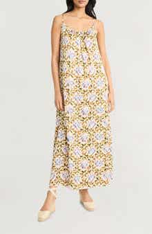 The Good Journey Gathered Racerback Maxi Sundress