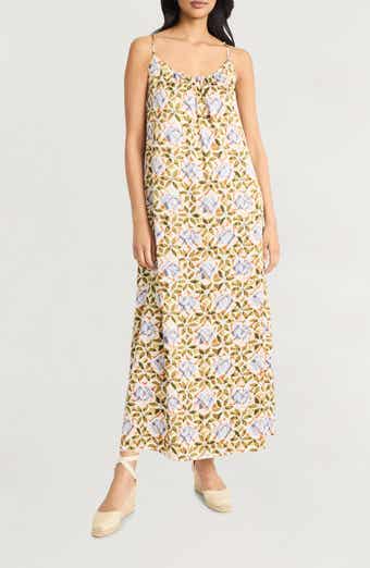 The Good Journey Gathered Racerback Maxi Sundress