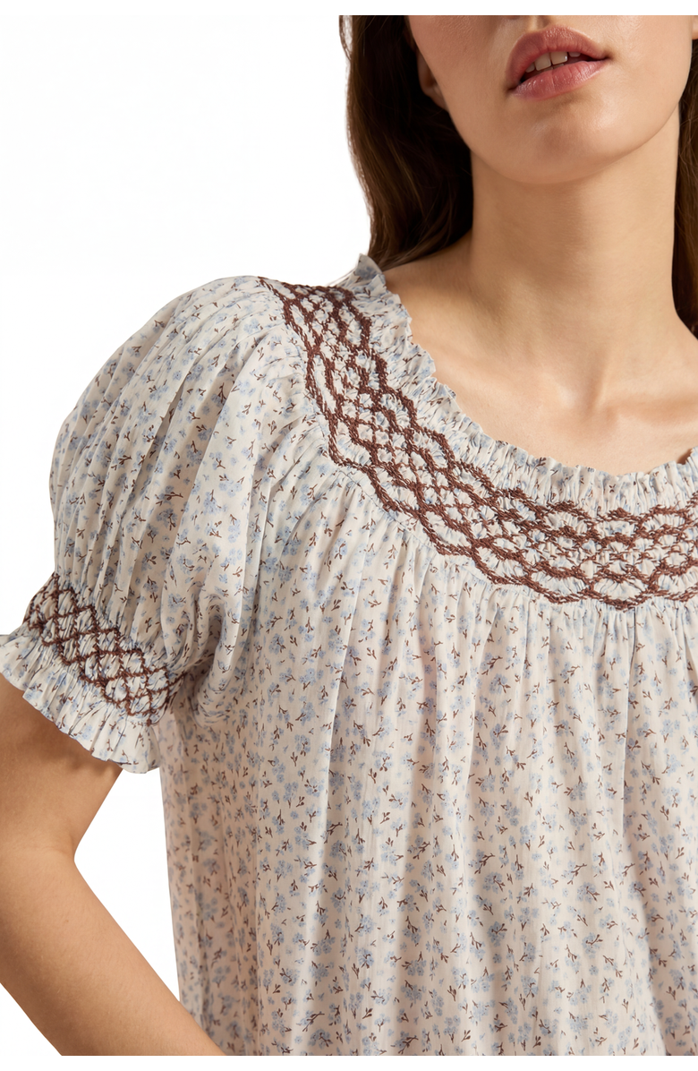 If Only If Romy Nightdress, Alternate, color, Forget Me Not