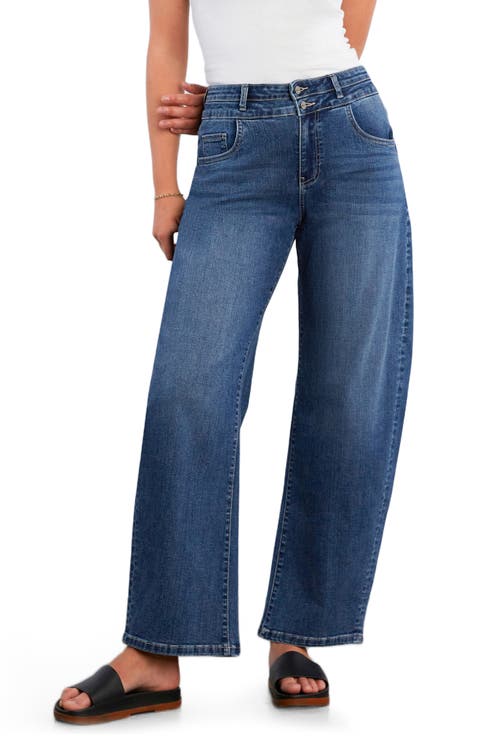 Abigail Double Waist Relaxed Straight Leg Jeans