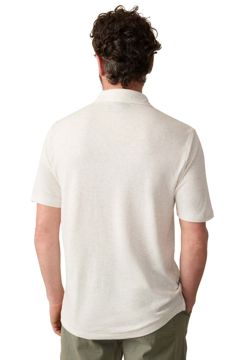 Faherty Cloud Cotton Blend Polo, Alternate, color, Ivory Heather