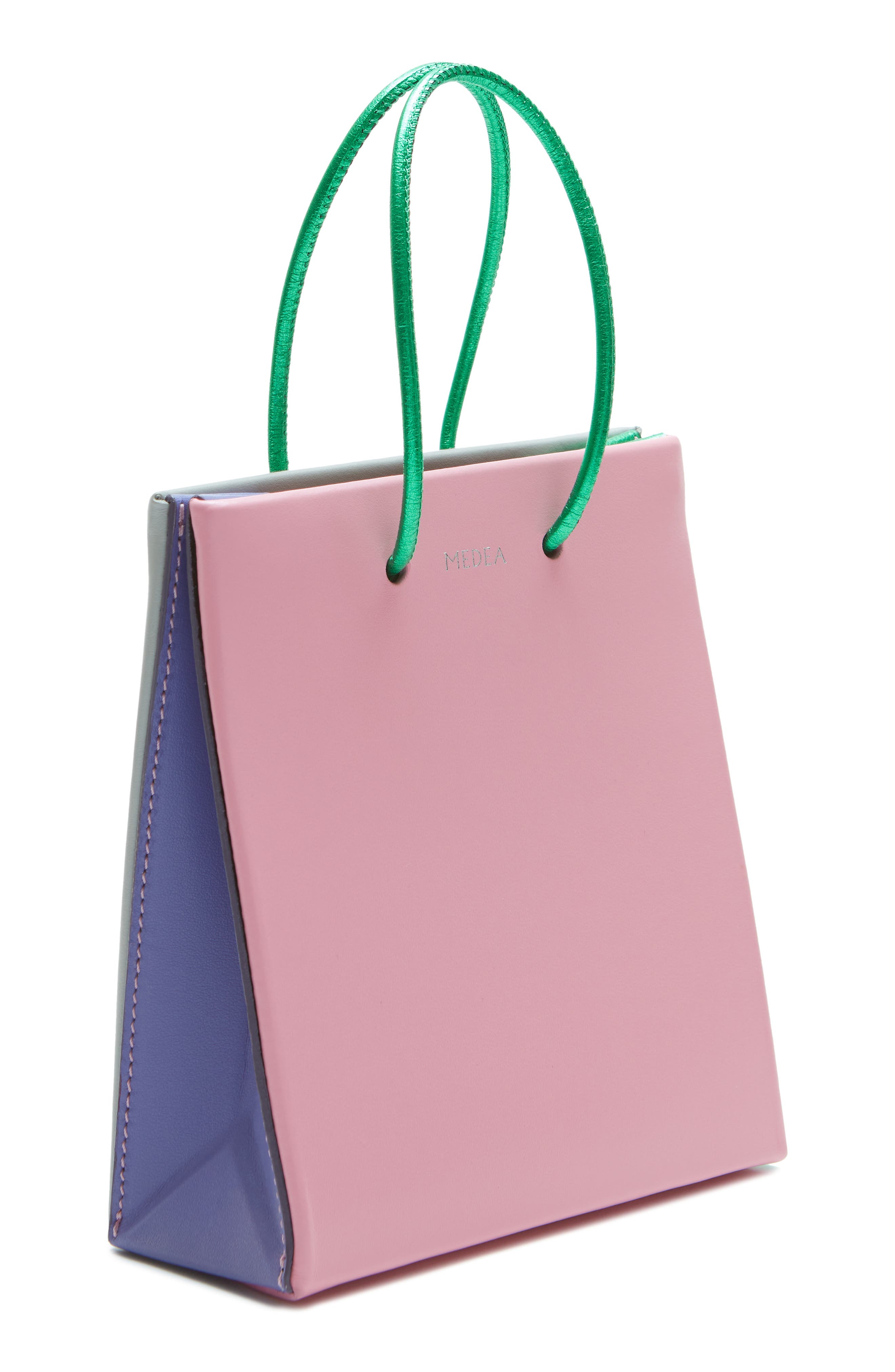 Medea Short Scraps Colorblock Leather Tote, Main, color, 