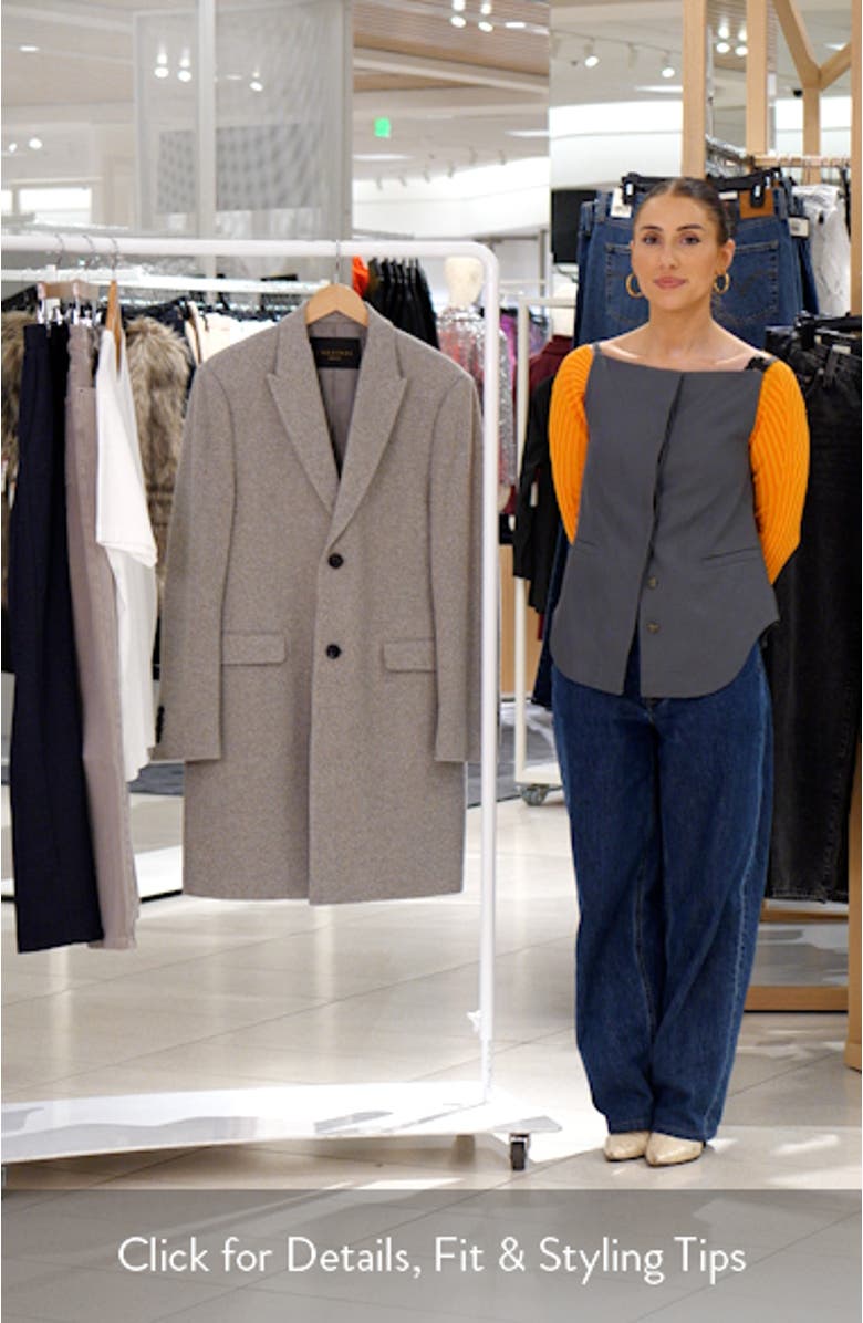 Sutton Herringbonw Wool & Cashmere Coat, sales video thumbnail