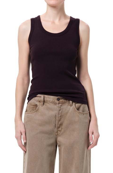 Poppy Rib Organic Cotton Blend Tank