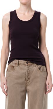 AGOLDE Poppy Rib Organic Cotton Blend Tank