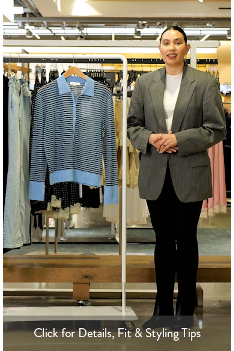 The Collared Stripe Cottpn Blend Cardigan video