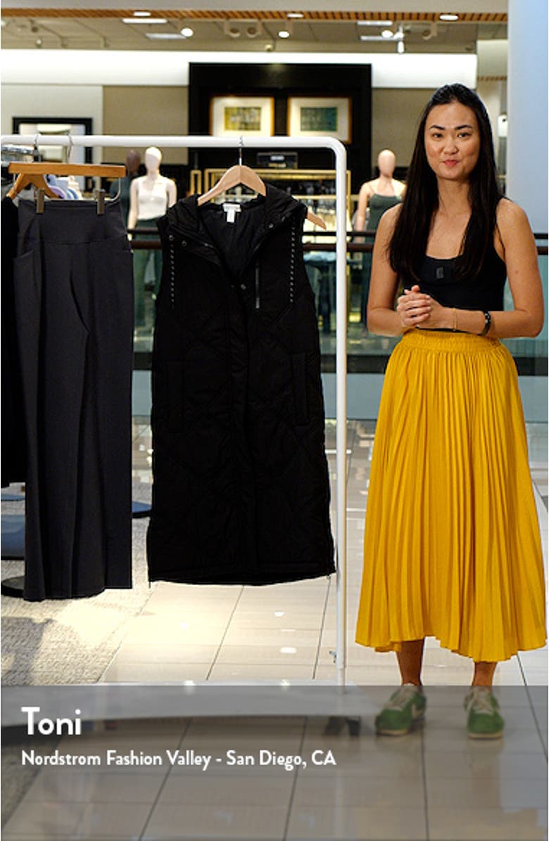 Long Hooded Puffer Vest