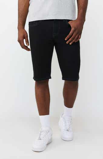 True Religion Rocco Super T Flap Raw Hem Jean Shorts