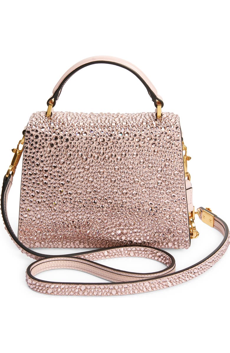 Valentino Garavani Mini VSling Crystal Embellished Top Handle Bag, Alternate, color,