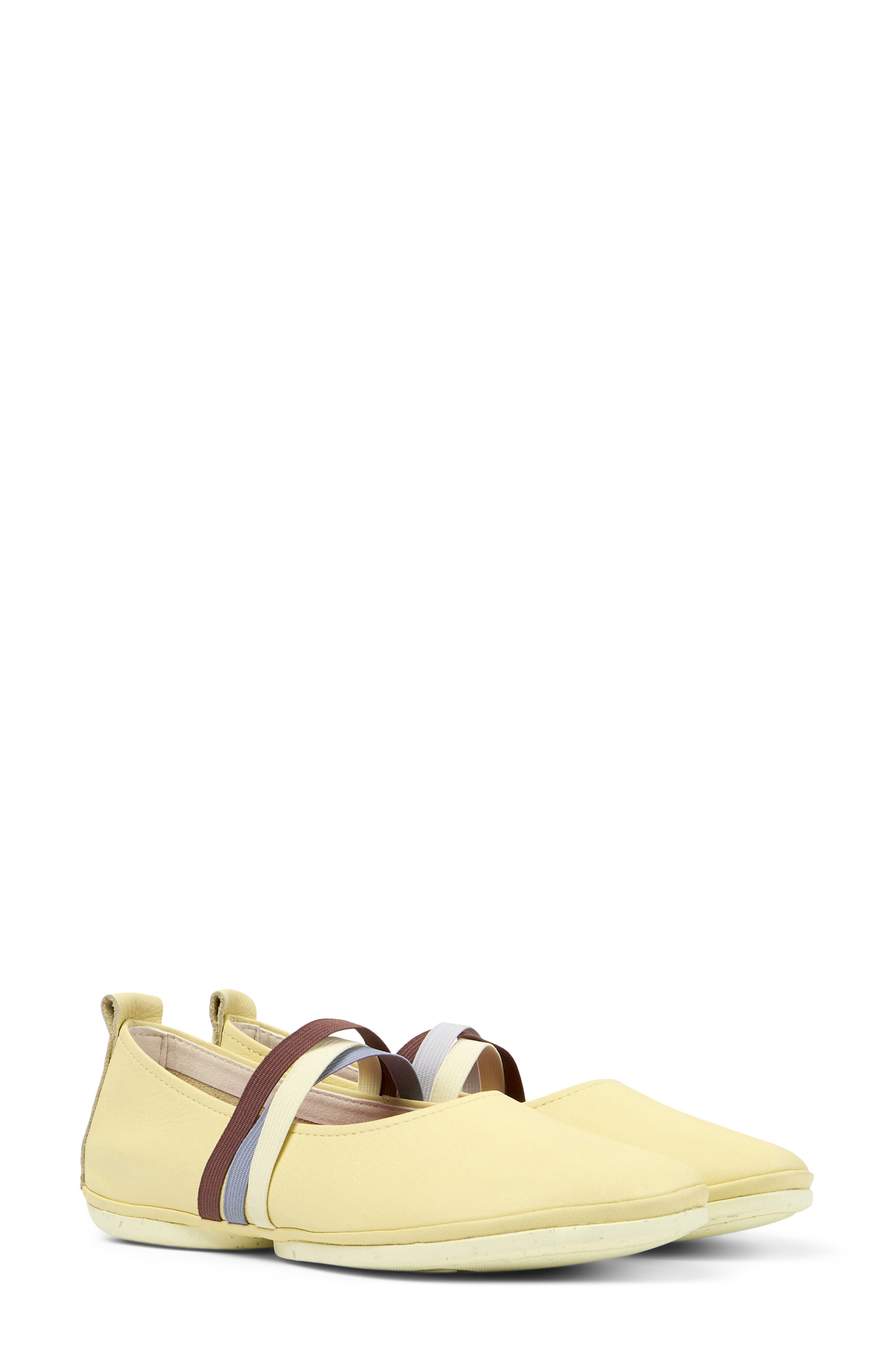 Camper Right Nina Twins Mismatch Ballerina Flat, Alternate, color, Light Pastel Yellow