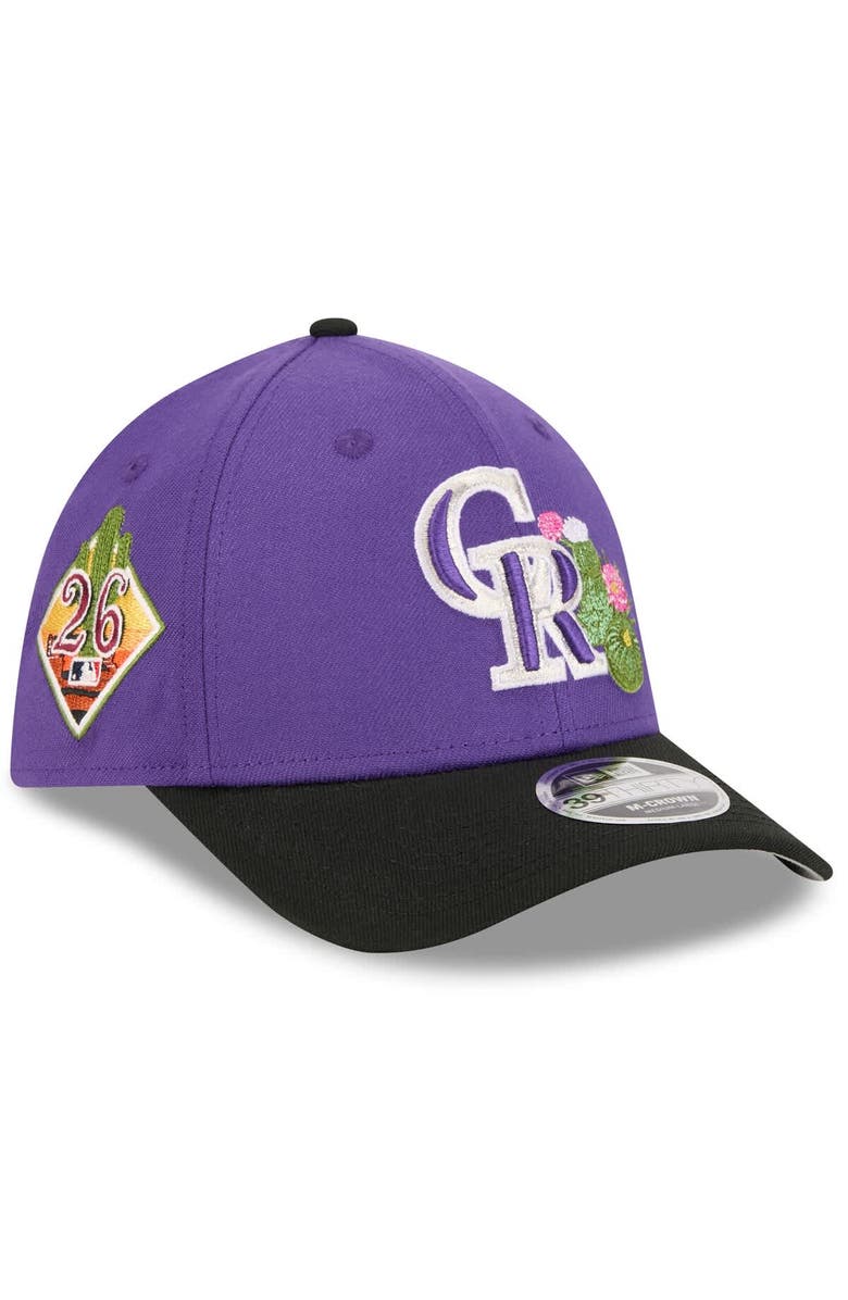 New Era Men's New Era  Purple/Black Colorado Rockies 2026 Spring Training M-Crown 39THIRTY Flex Hat, Main, color, 