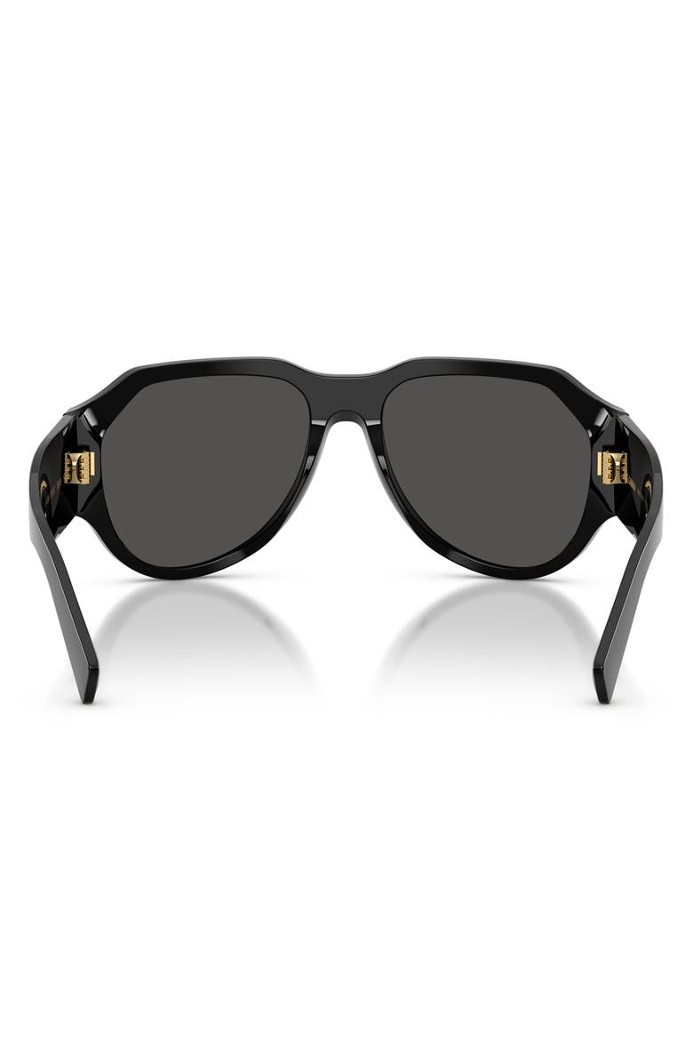 Dolce&Gabbana 58mm Pilot Sunglasses, Alternate, color, Black / Dark Grey
