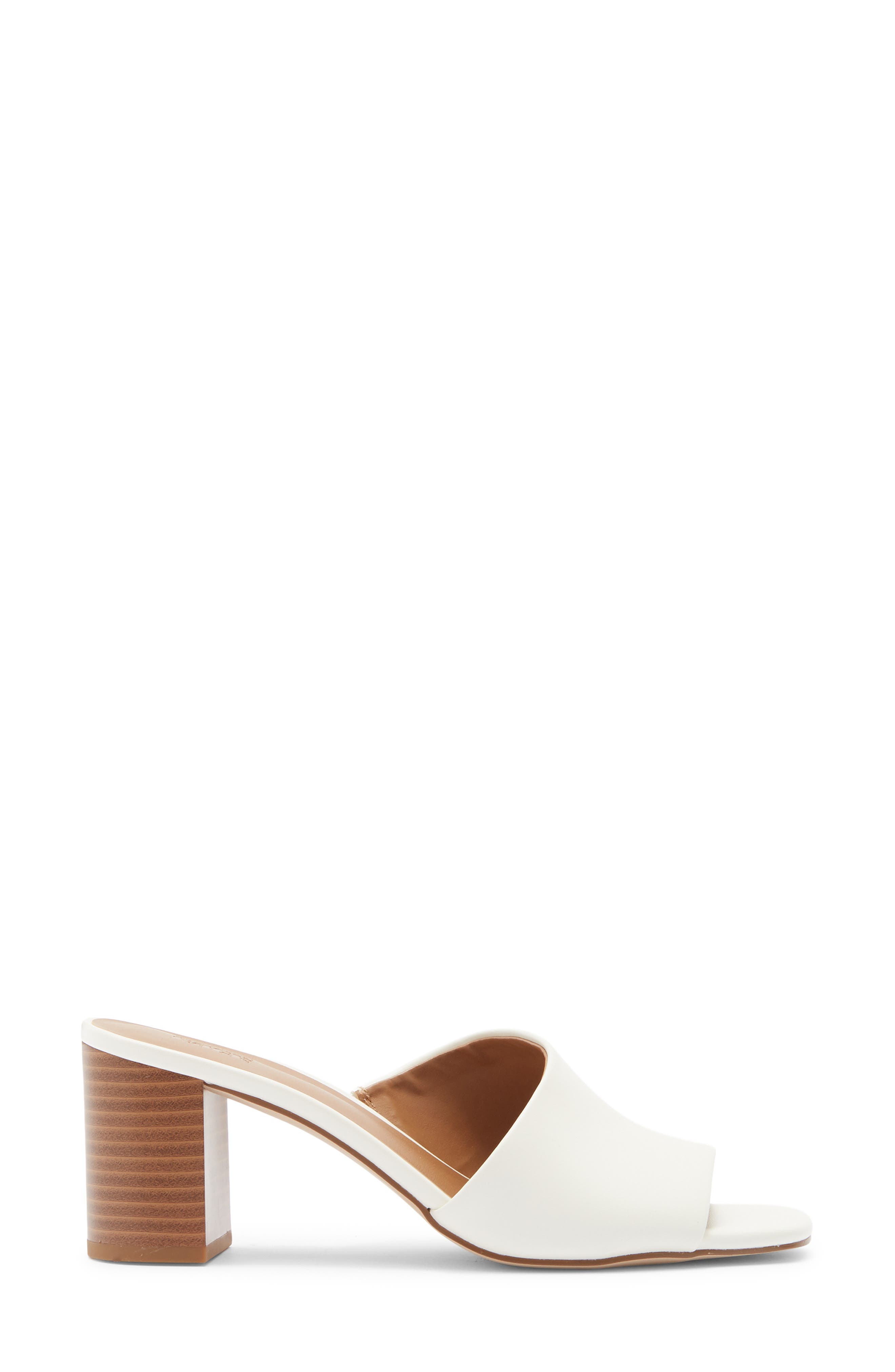 Luella Block Heel Slide Sandal, Alternate, color, IVORY VANILLA
