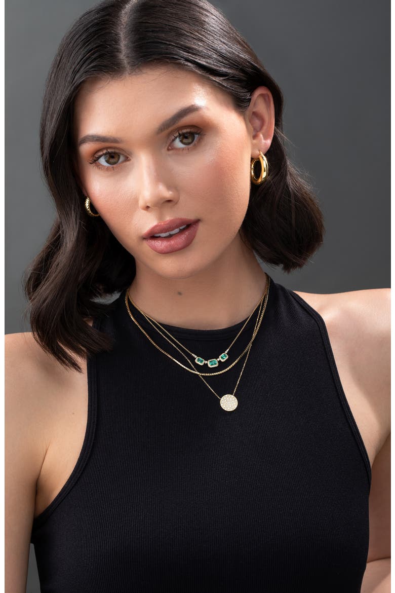 Cleo 14K Gold Tennis Necklace (Nordstrom Exclusive), Alternate, color, 14K YELLOW GOLD