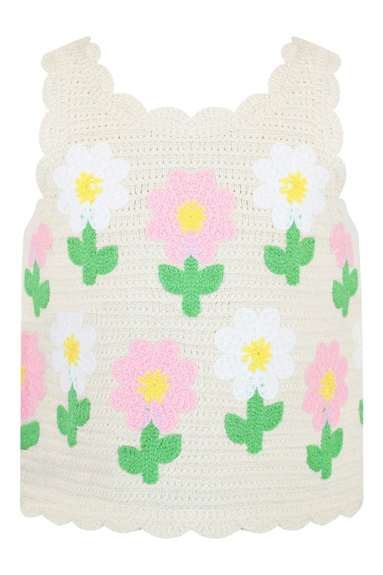 Kids' Daisy Tank & Skirt Set, Alternate, color, CREAM/ PINK