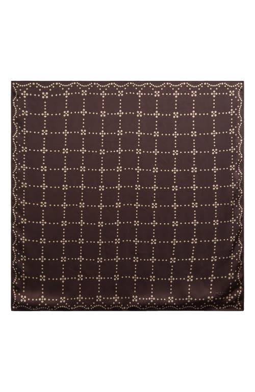 Rag & Bone Pearly Button Print Square Silk Scarf