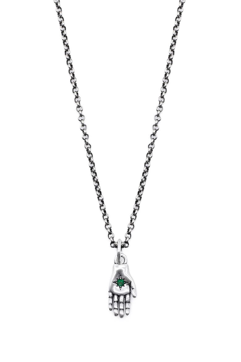 Men's Silver Oracle Necklace, Main, color, SILVER