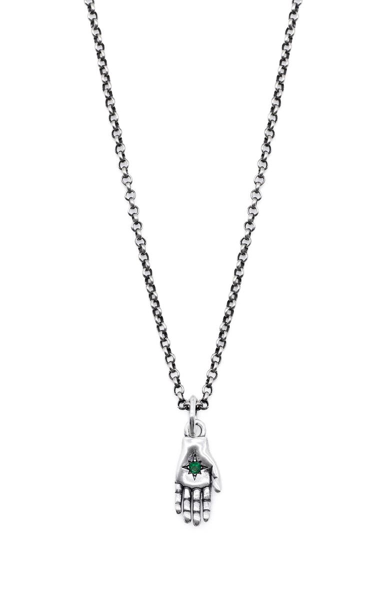 Serge DeNimes Men's Silver Oracle Necklace, Main, color, Silver