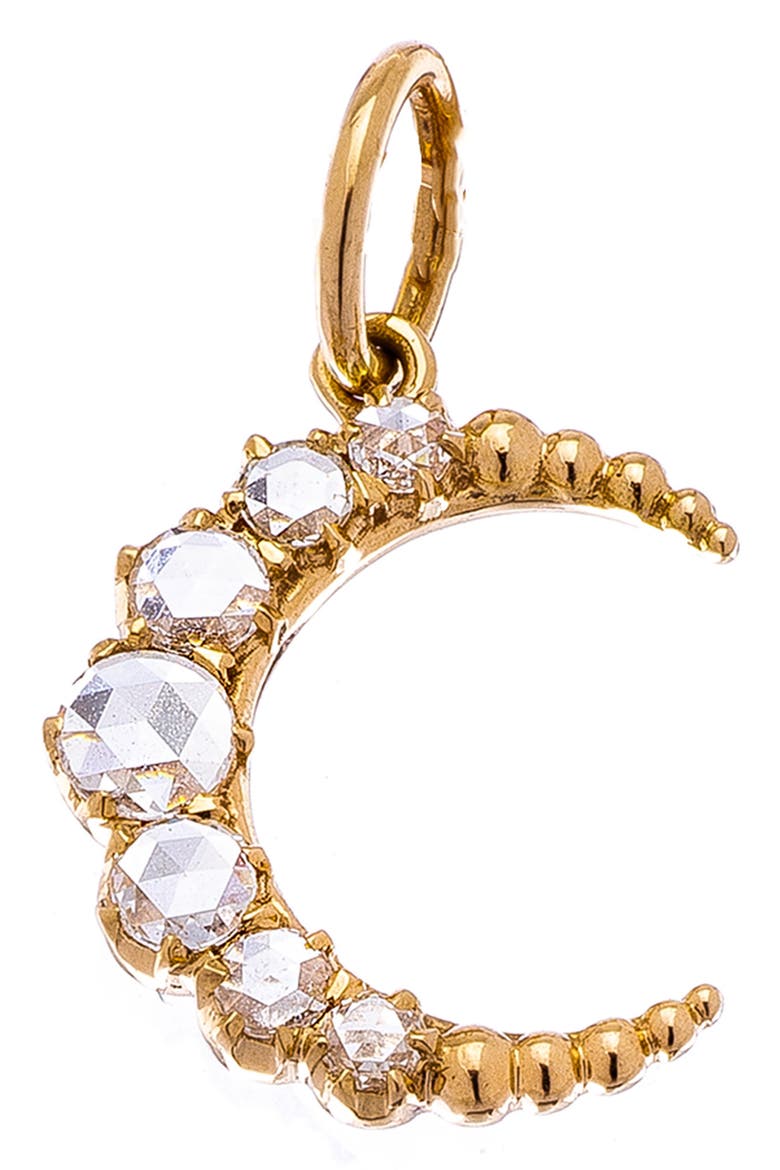 Crescent Diamond Pendant, Alternate, color, YELLOW