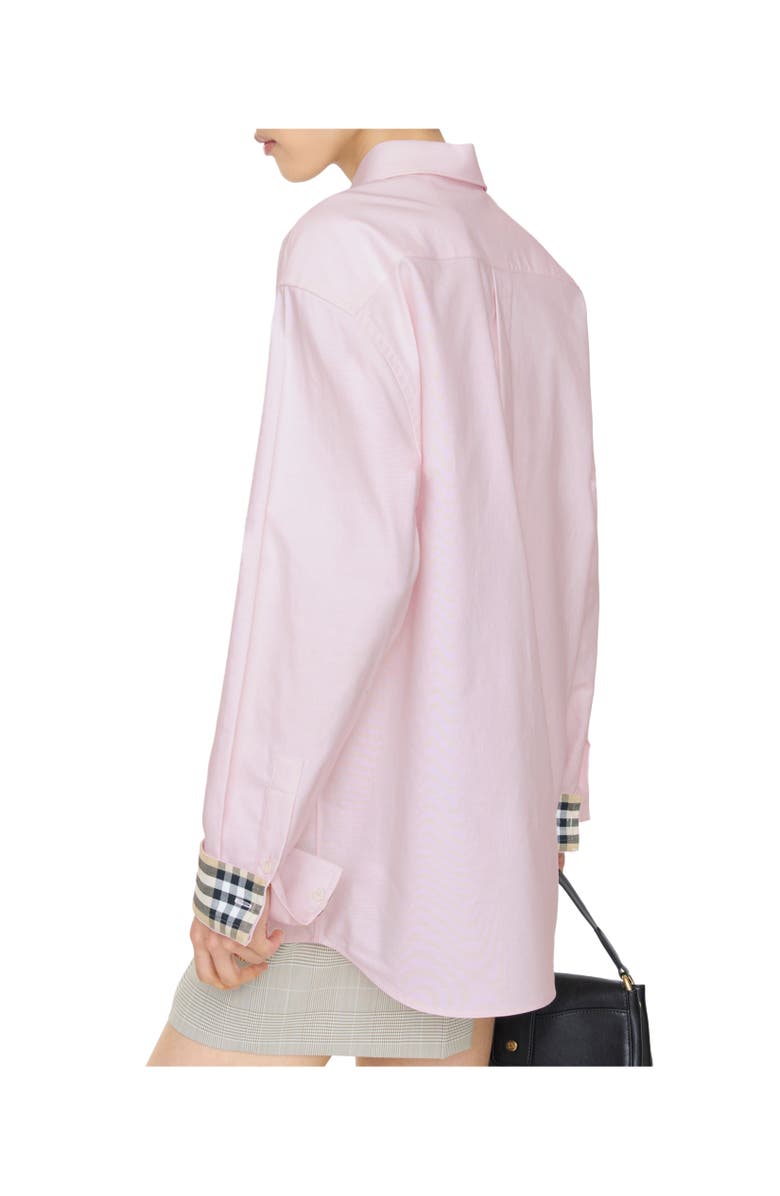 Burberry Relaxed Fit Cotton Oxford Shirt, Alternate, color, Frosty Pink