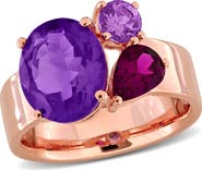 Julianna B. Gemstone Multi-Shape 3-Stone Ring Sterling Silver