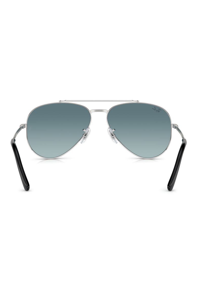 New Aviator 58mm Gradient Sunglasses, Alternate, color, SILVER