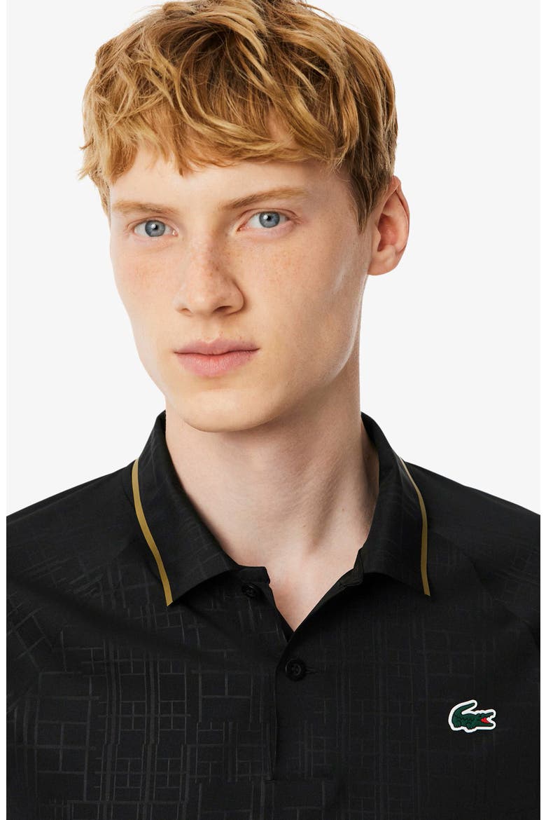 Tennis Performance Slim Fit Polo, Alternate, color, BLACK