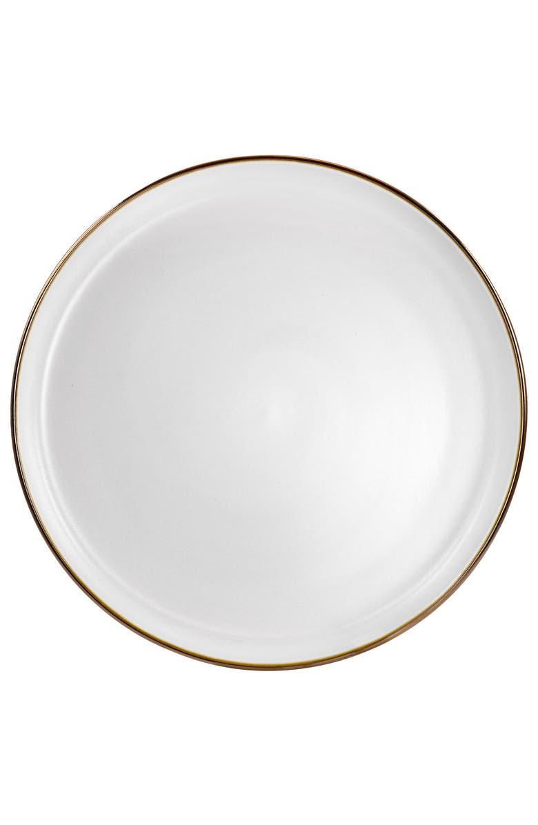 Elama Arthur 6 Piece Stoneware Dinner Plate Set, Alternate, color, White
