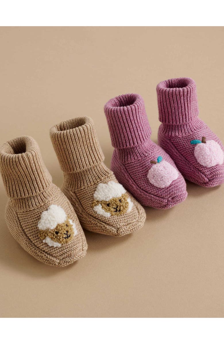 Purebaby Knitted Bootie, Alternate, color, 