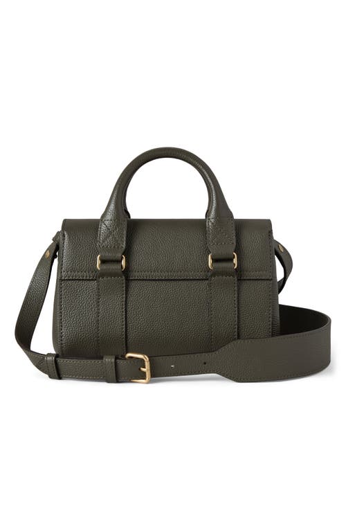 Mulberry Mini Bayswater Grained Leather Handbag In Green
