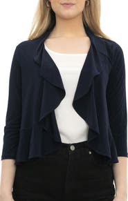Nina Leonard Chiffon Ruffle Bolero