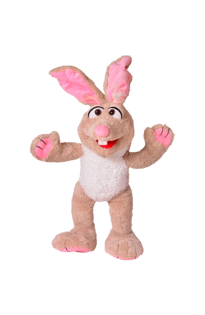 Living Puppets Herbie II The Big Rabbit 24 Inch Plush Hand Puppet, Main, color, Pink