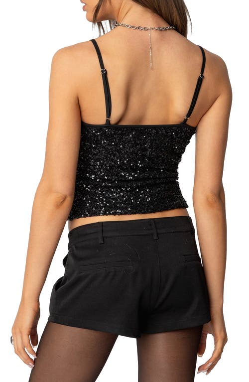 Edikted Celene Sequin Camisole In Black