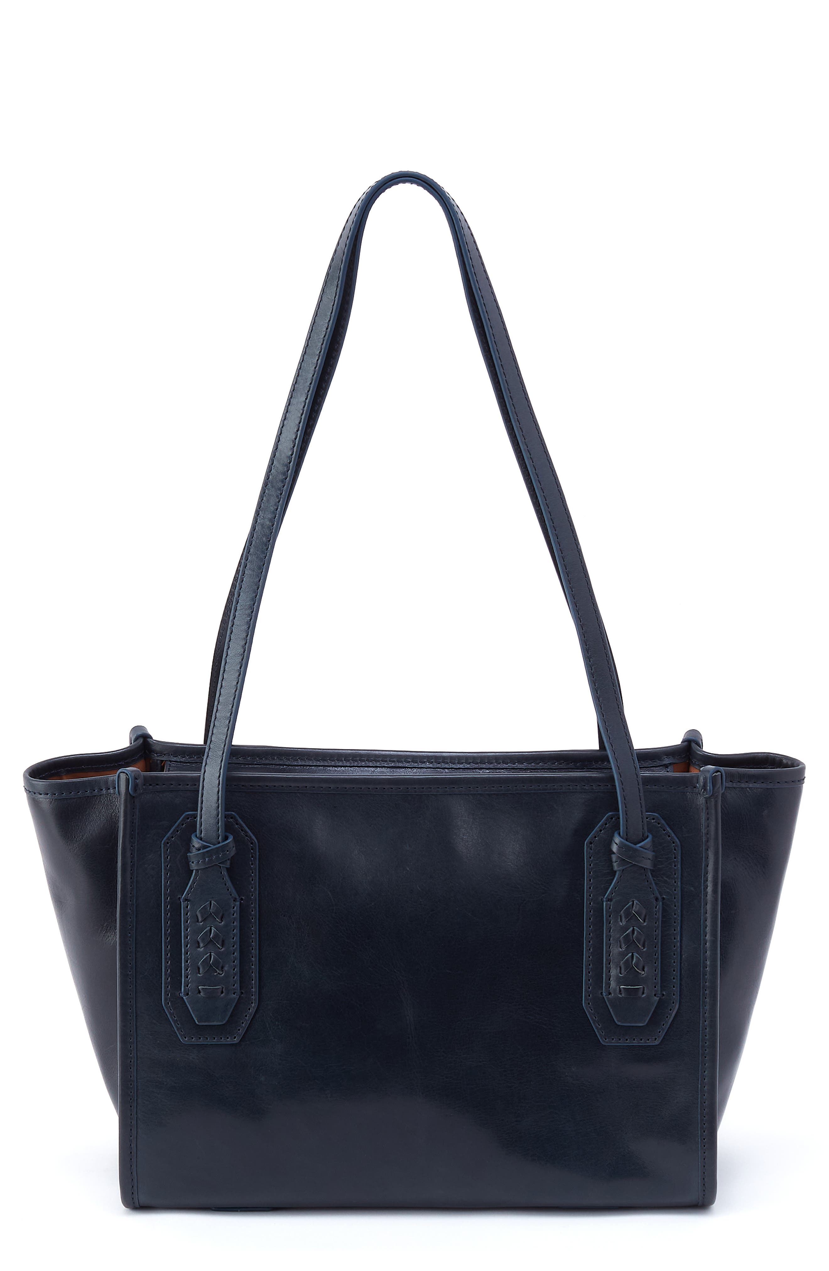 Small Expedition Leather Tote, Main, color, NAVY HORIZON