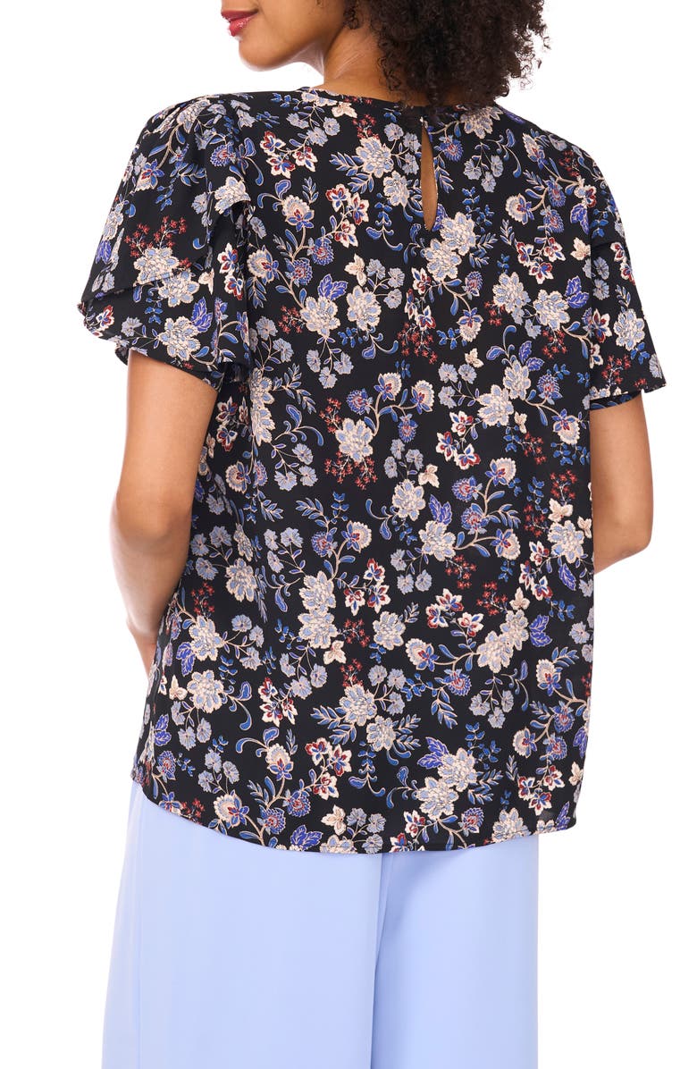 Vince Camuto Tulip Sleeve Top, Alternate, color, French Blue