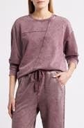 CITY BLUES Reverse French Terry Spliced Sweatshirt