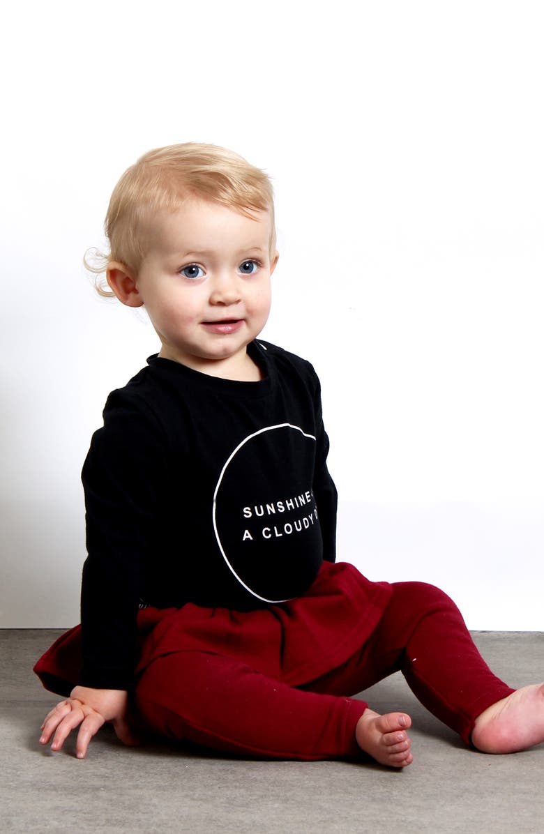 TINY TRIBE Shine Graphic T-Shirt & Ruffle Leggings, Alternate, color, 