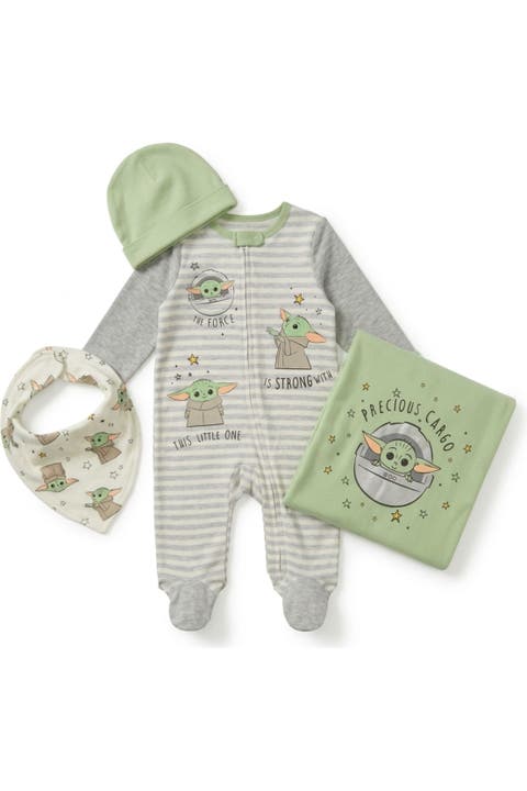 The Mandalorian Grogu Gift Set 4-Piece Sleep N Play Layette Set