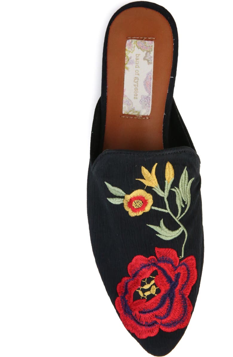 B*O*G COLLECTIVE Band of Gypsies Landslide Embroidered Mule Flat, Alternate, color,