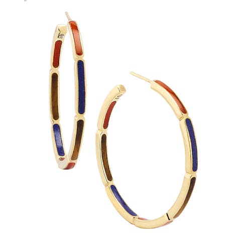 Inside Out Hoop Earring Set In Sterling With 18K Gold Overlay