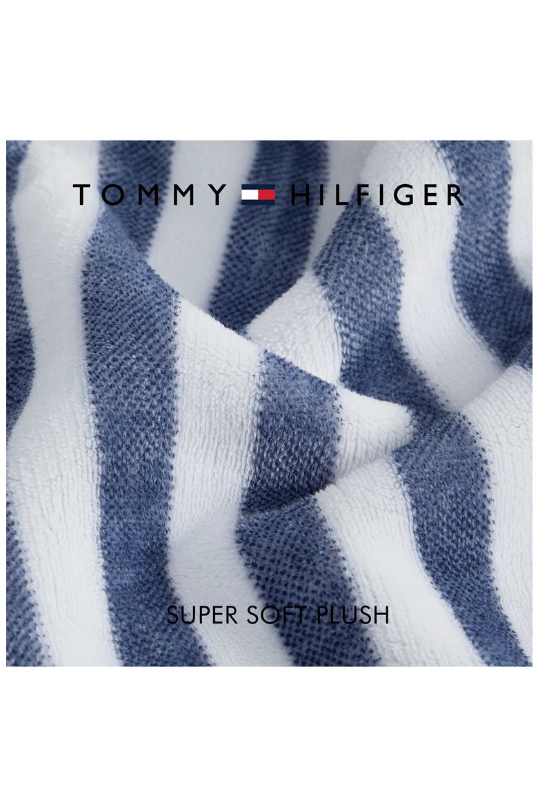 Laguna Beach Stripe Throw Blanket, Alternate, color, WHITE/ DEEP BLUE