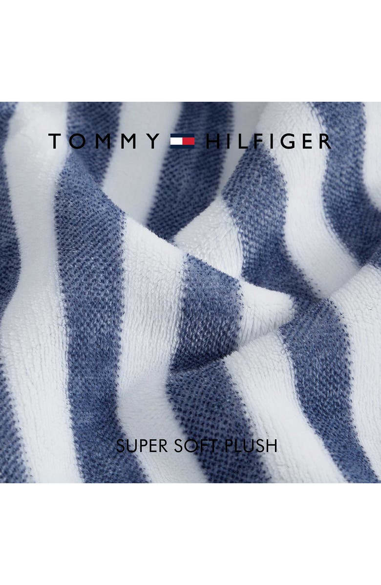 Tommy Hilfiger Laguna Beach Stripe Throw Blanket, Alternate, color, White/ Deep Blue