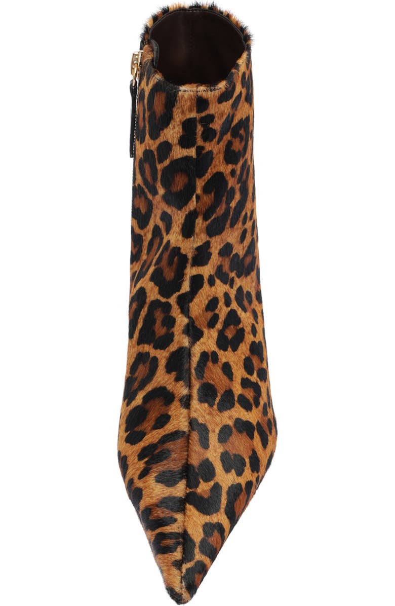 Schutz Mikki Pointed Toe Low Heel Bootie, Alternate, color, Leopard