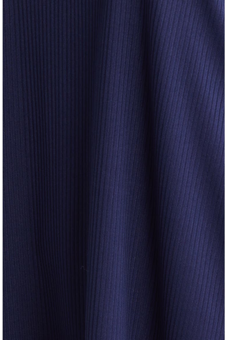 Lex Rib Oversize T-Shirt & High Waist Crop Pants, Alternate, color, MIDNIGHT BLUE