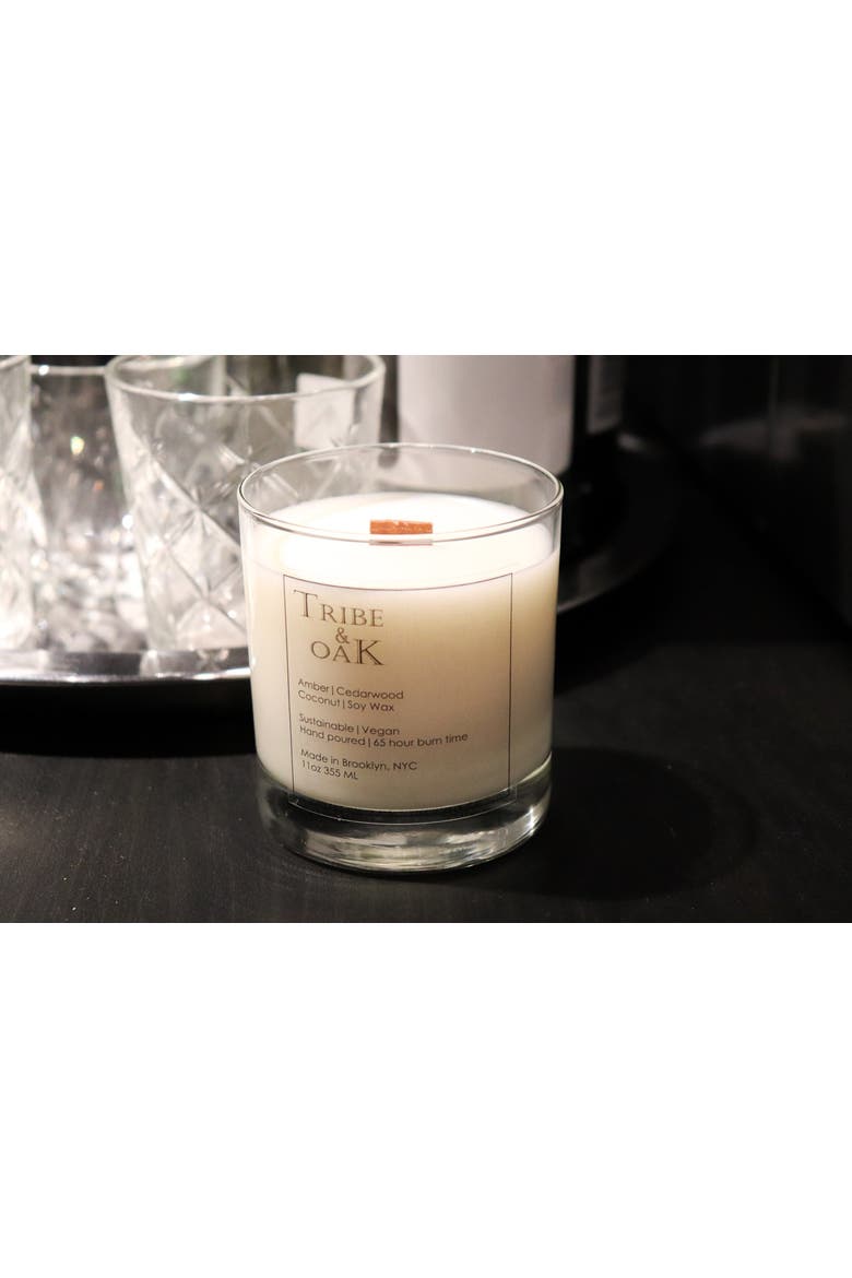 Amber Cedarwood Coconut Soy Candle, Alternate, color, No Color